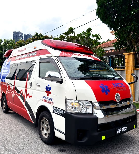 MCS ambulance parked outdoors