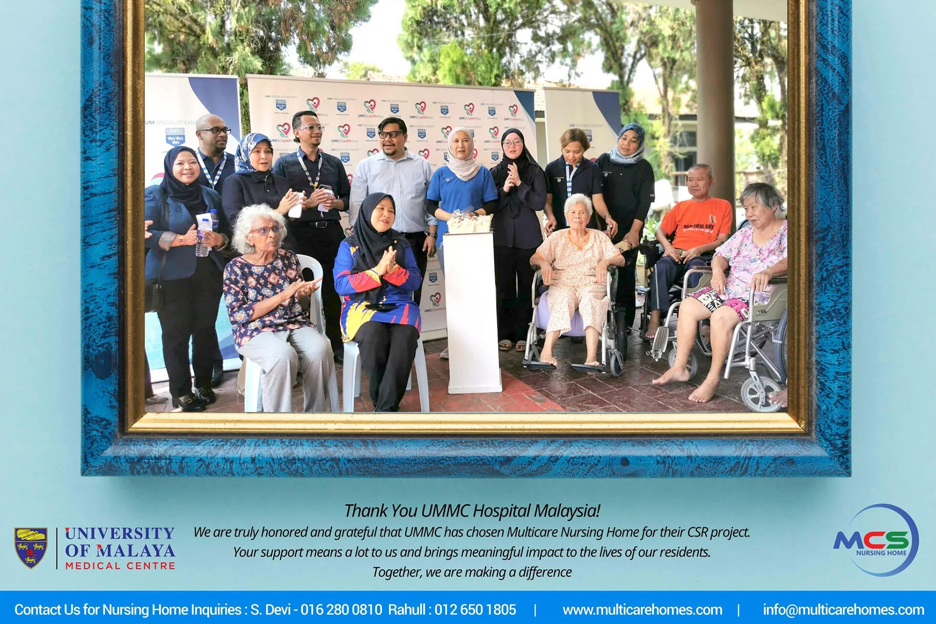 Multicare residents and visitors at a community gathering